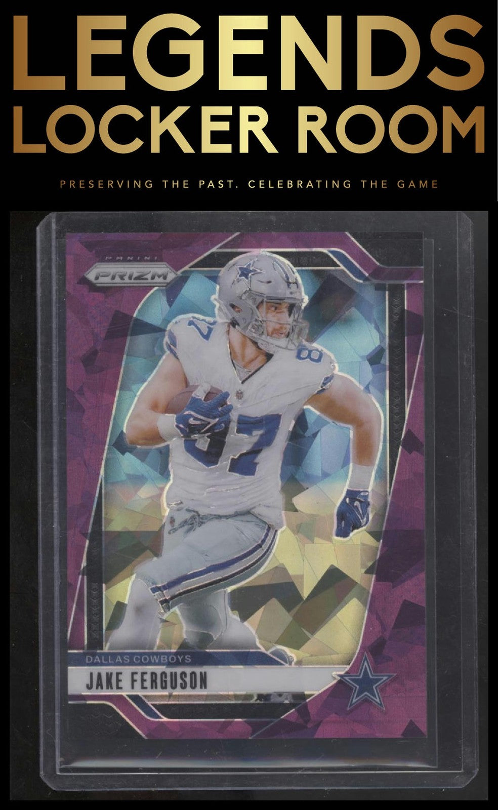 2024 Panini Prizm #76 Jake Ferguson Purple Ice #/225