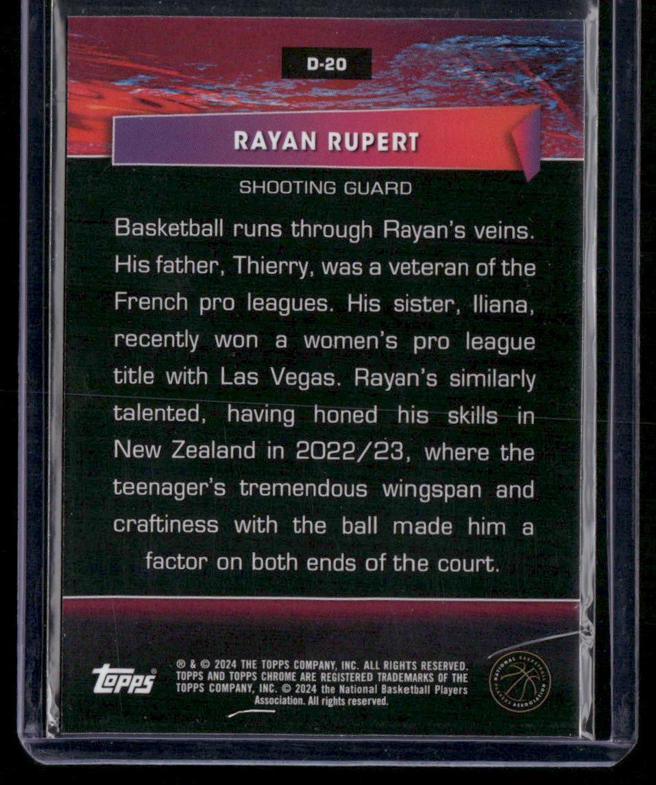 2023-24 Topps Chrome #D-20 Rayan Rupert Destiny