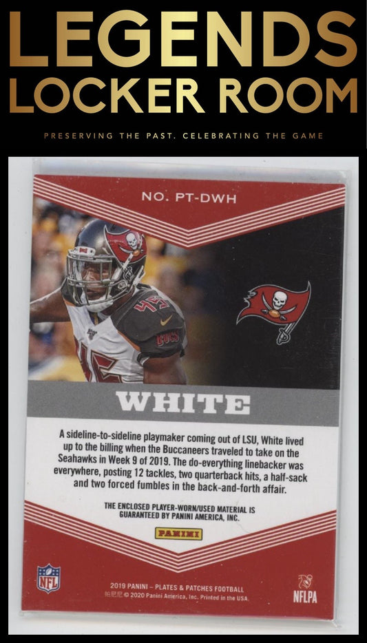 2019 Plates and Patches #PT-DWH Devin White Patch Trio /99