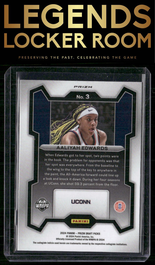 2024 Panini Prizm Draft Picks #3 Aaliyah Edwards Prizms Hyper