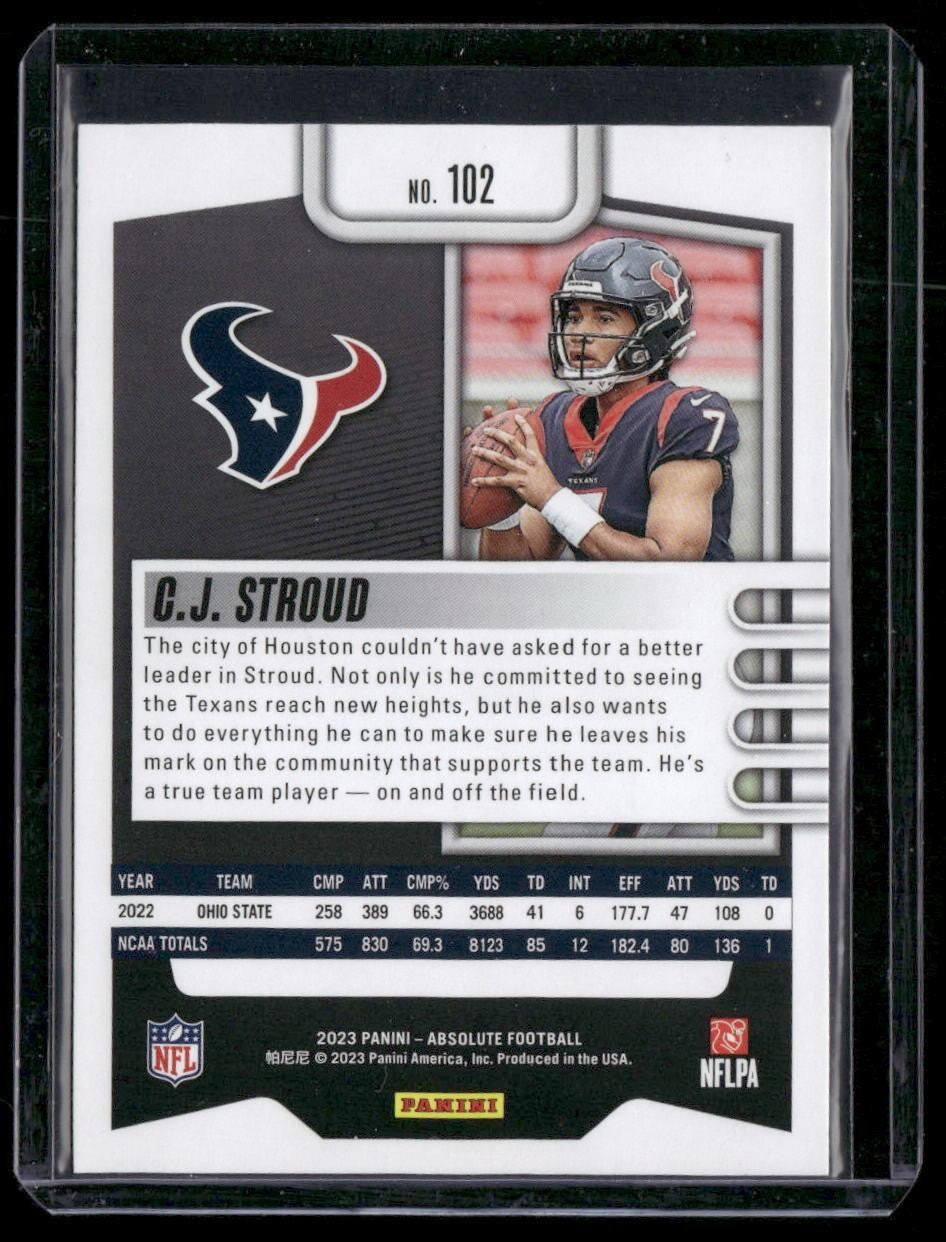 2023 Panini Absolute #102 C.J. Stroud Retail