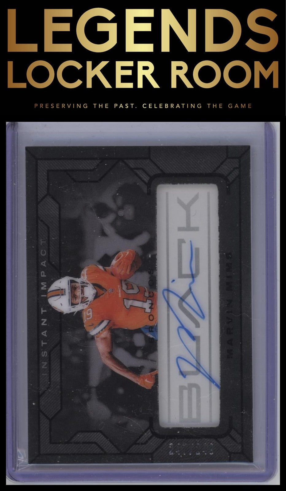 2024 Panini Black #III-MMS Marvin Mims Instant Impact Ink #/249