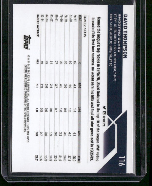 2023-24 Topps Chrome #116 David Thompson