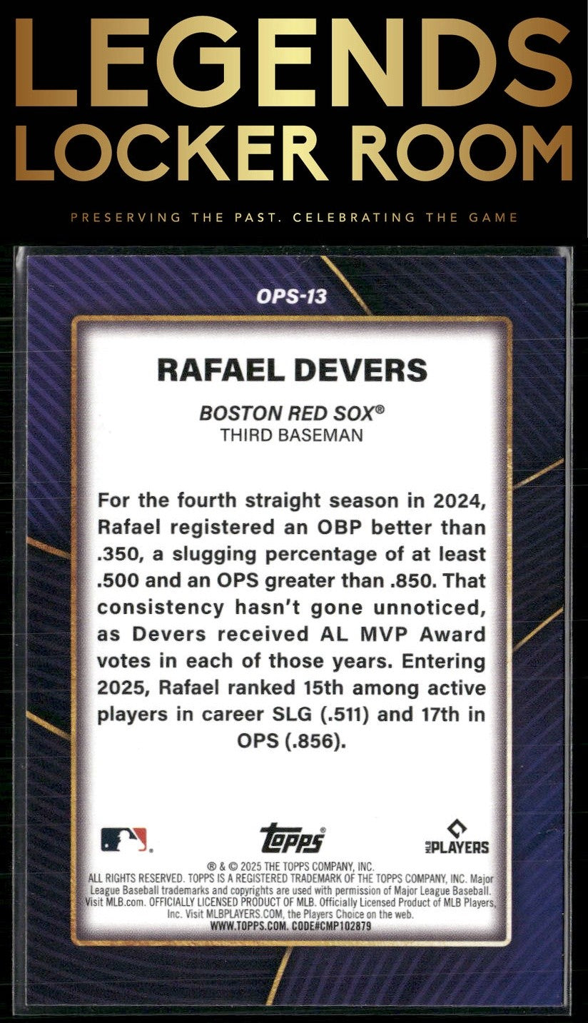 2025 Topps #OPS-13 Rafael Devers OPS Leaders