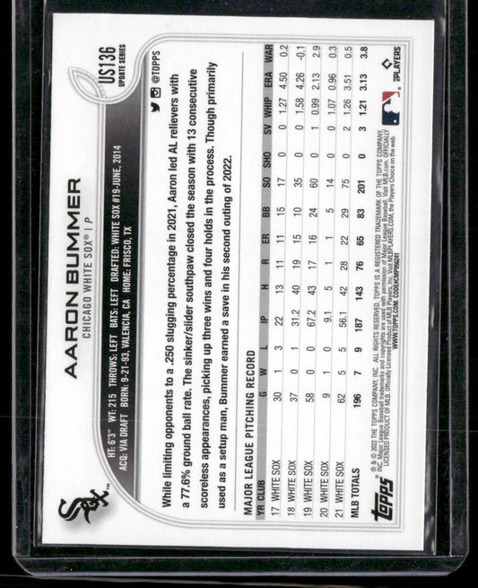 2022 Topps Update #US136 Aaron Bummer