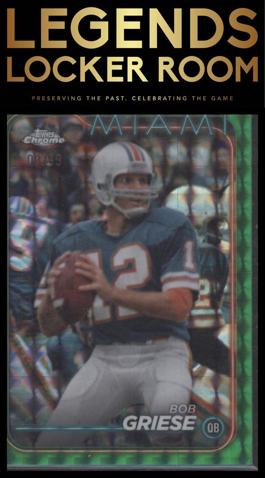 2024 Topps Chrome #107 Bob Griese Green Geometric Refractor #/99