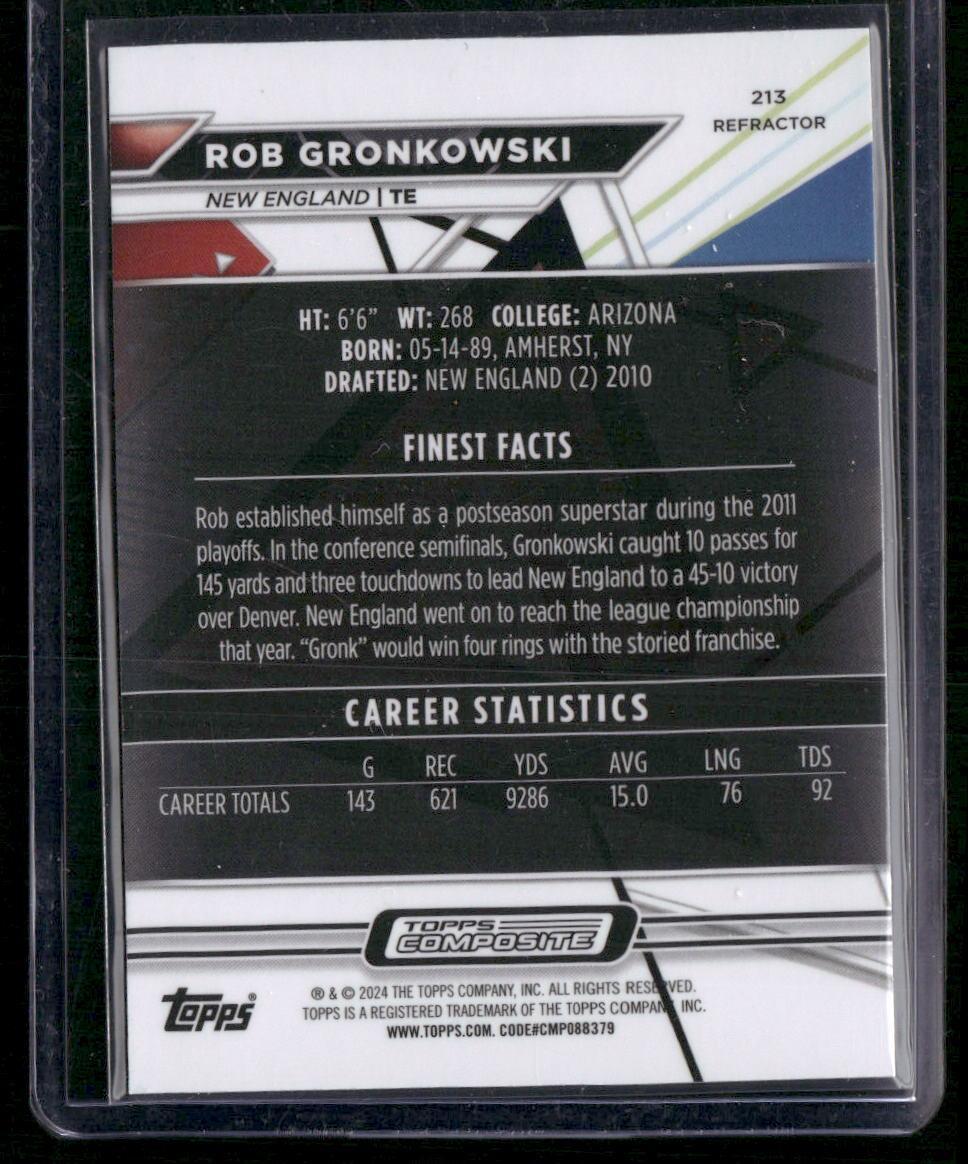 2023 Topps Composite #213 Rob Gronkowski Finest Refractor
