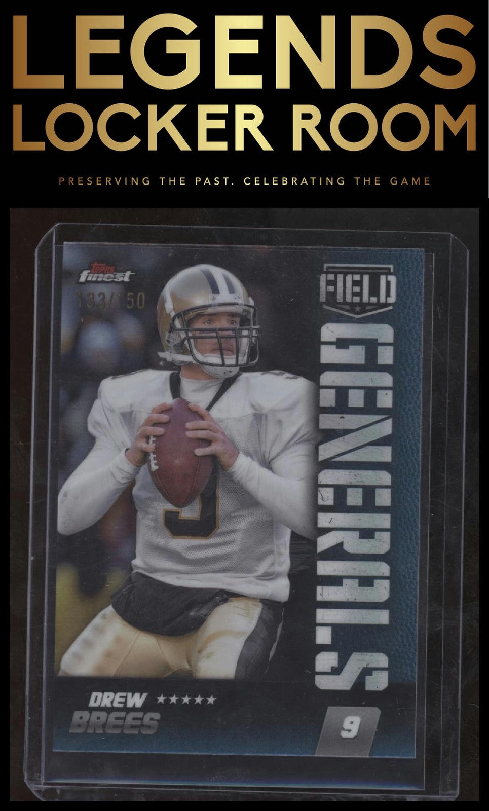 2024 Finest #FG-28 Drew Brees Field Generals Sky Blue Refractor #/150