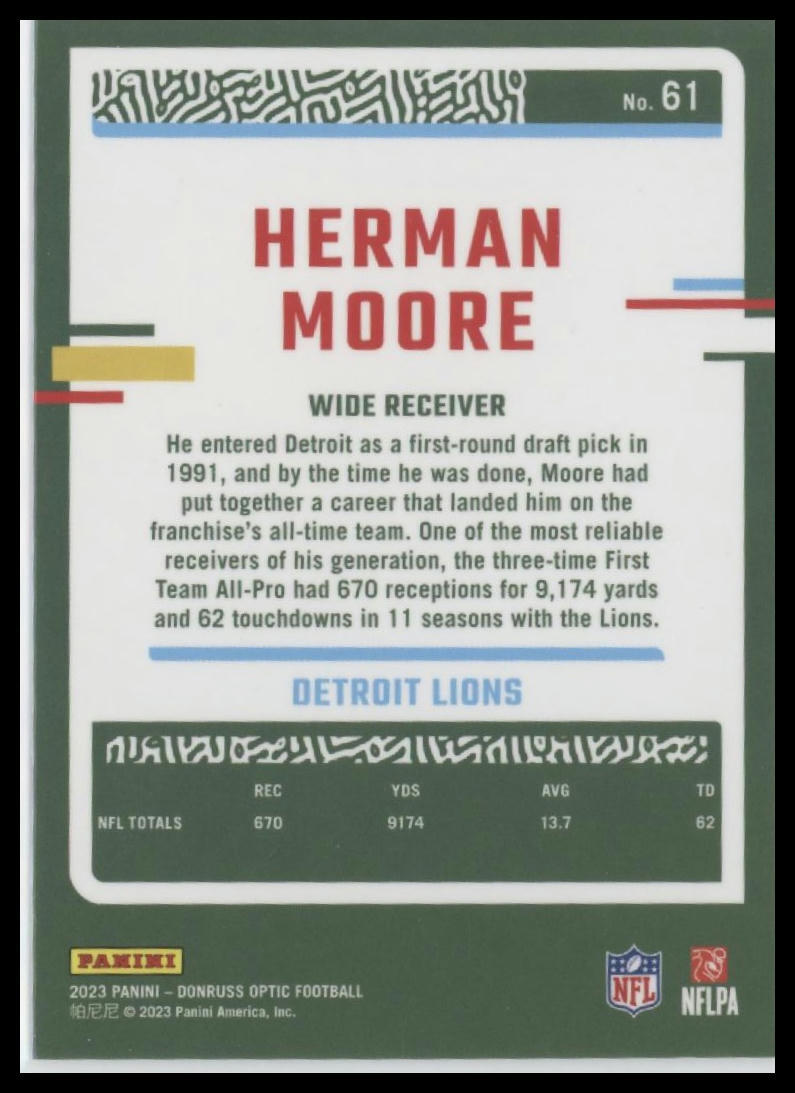 2023 Donruss Optic #61 Herman Moore