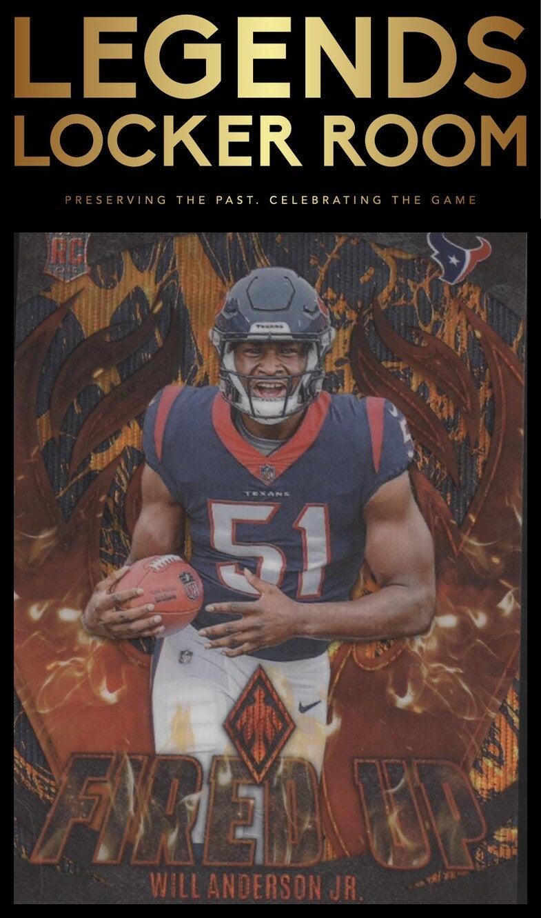 2023 Panini Phoenix #FU-18 Will Anderson Jr. Fired Up Lava #/150