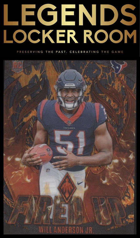 2023 Panini Phoenix #FU-18 Will Anderson Jr. Fired Up Lava #/150
