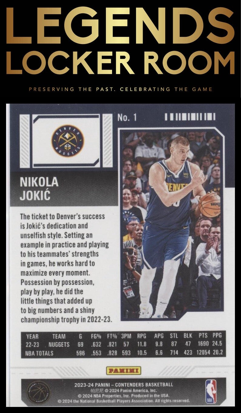 2023-24 Panini Contenders #1 Nikola Jokic