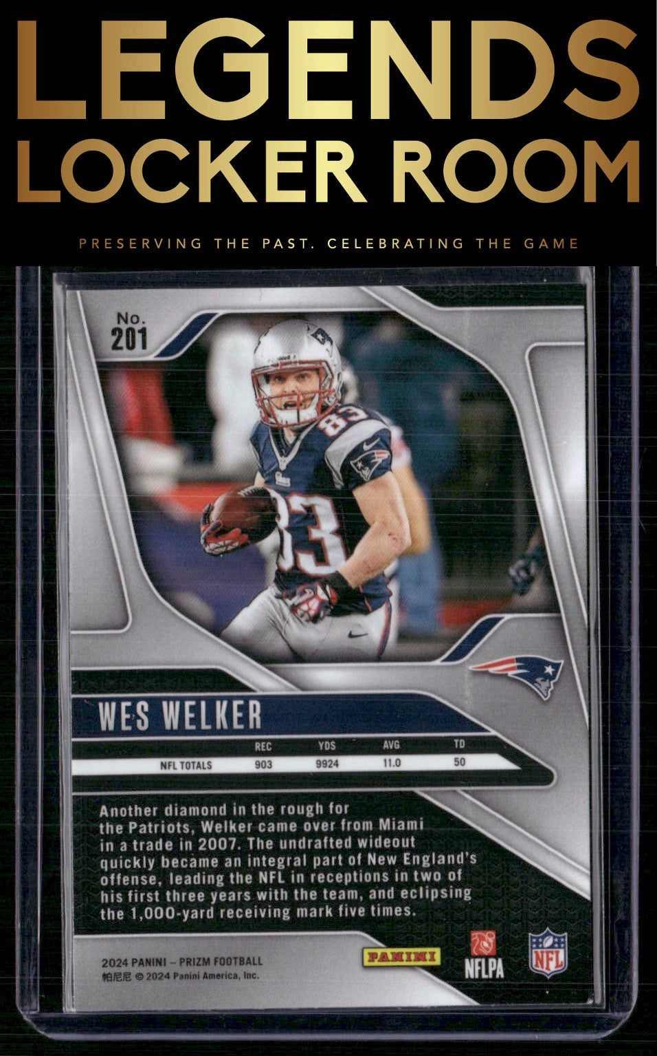 2024 Panini Prizm #201 Wes Welker