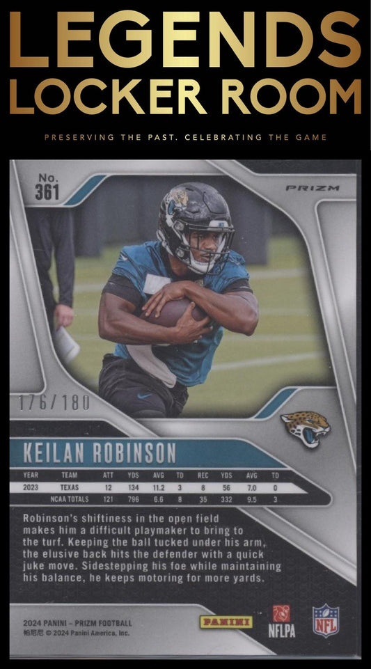 2024 Panini Prizm #361 Keilan Robinson Hyper #/180