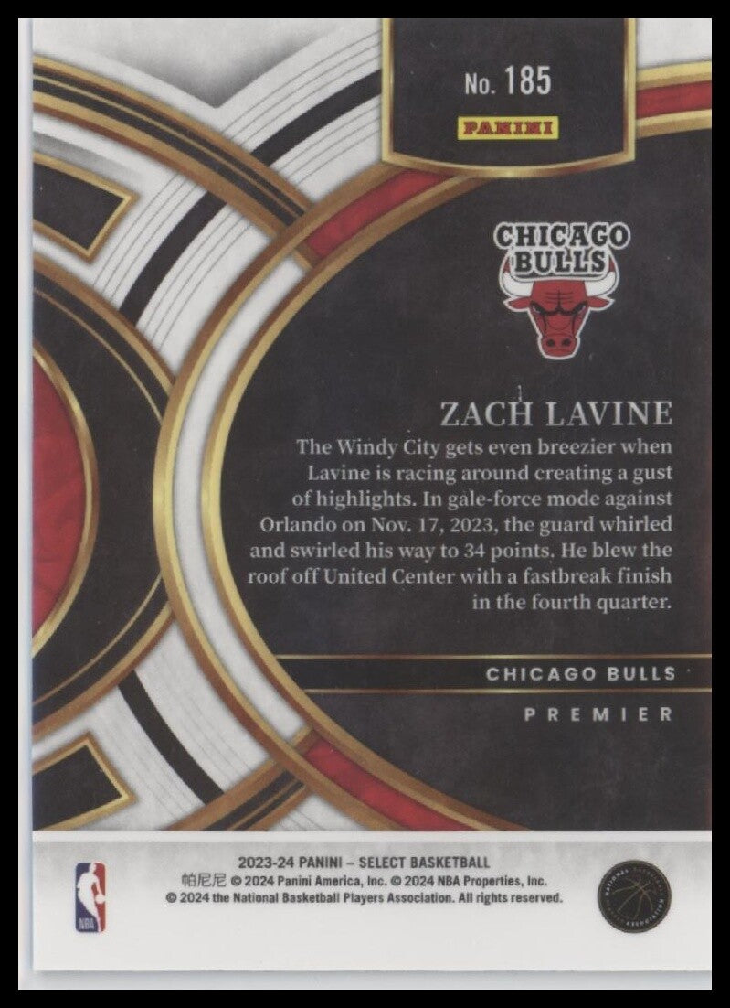 2023-24 Panini Select #185 Zach LaVine Blue (Retail Base)