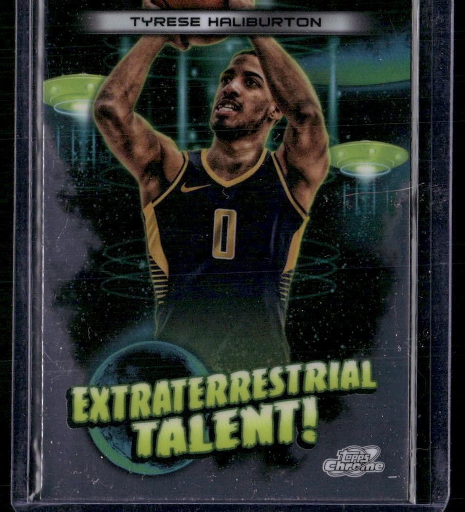 2023-24 Topps Chrome Cosmic #ET-9 Tyrese Haliburton Extraterrestrial Talent