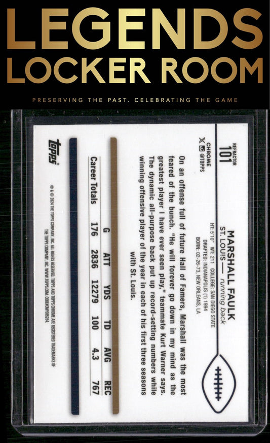 2024 Topps Chrome #101 Marshall Faulk Refractor