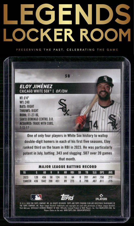 2024 Stadium Club #58 Eloy Jiménez