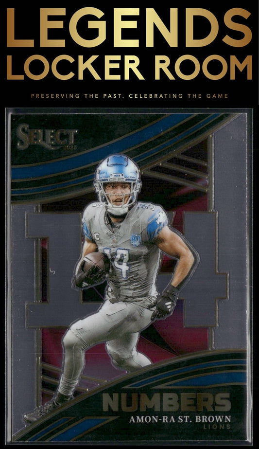 2023 Panini Select #NMB-AST Amon-Ra St. Brown Select Numbers