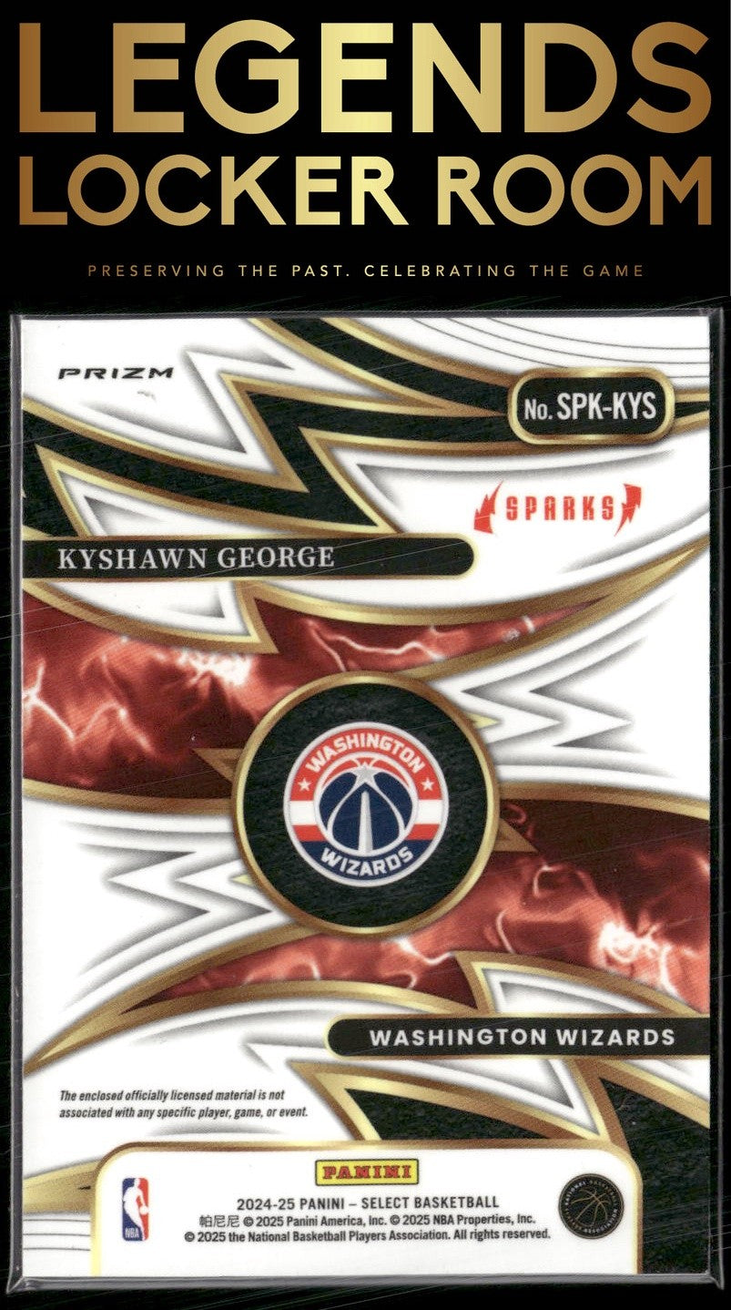 2024-25 Panini Select #SPK-KYS Kyshawn George Sparks