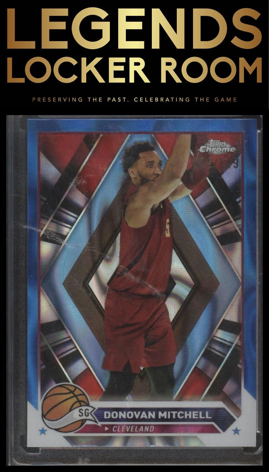 2023-24 Topps Chrome #45 Donovan Mitchell Blue Lava Refractors #/149