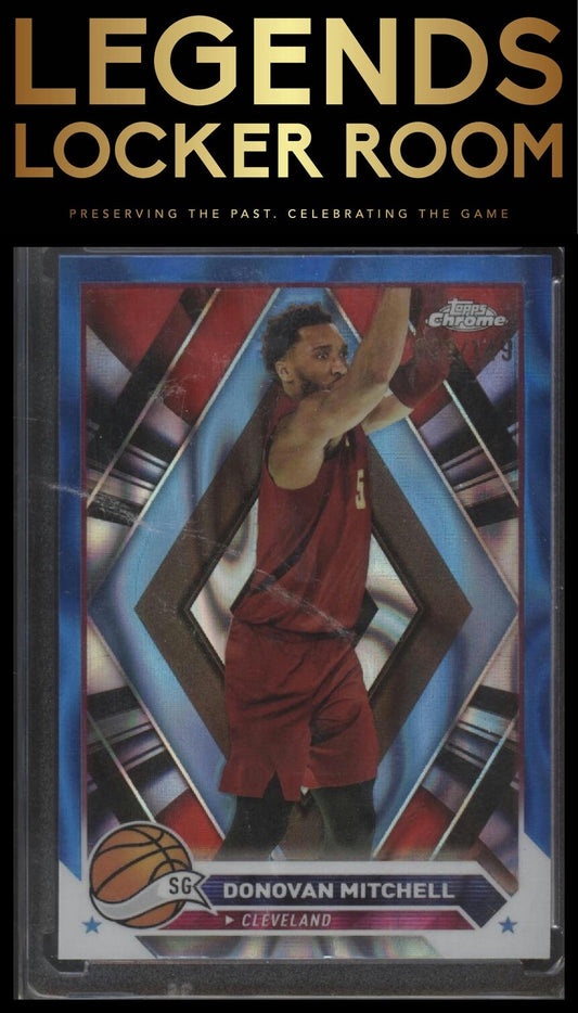2023-24 Topps Chrome #45 Donovan Mitchell Blue Lava Refractors #/149