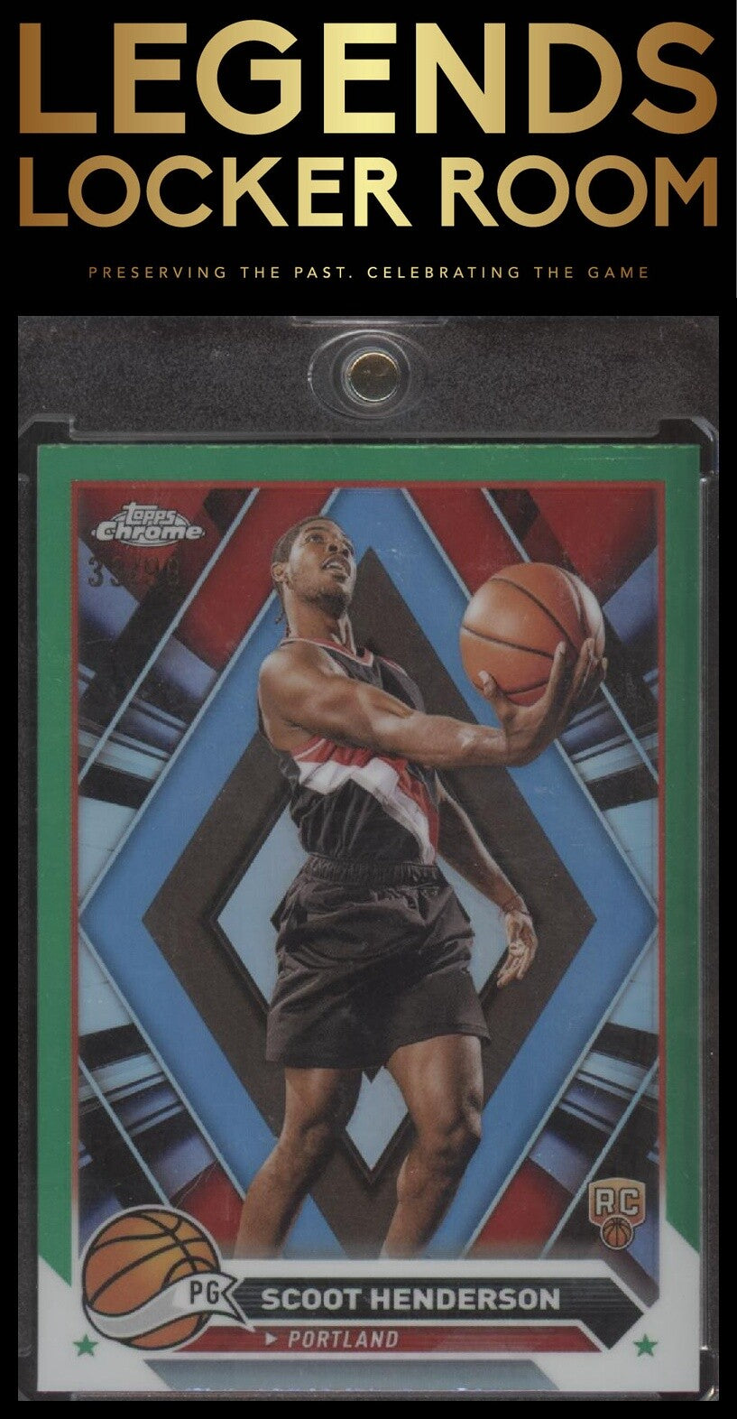 2023-24 Topps Chrome #60 Scoot Henderson Green Refractors #/99