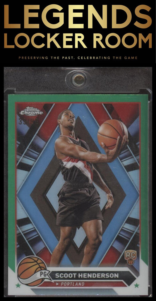 2023-24 Topps Chrome #60 Scoot Henderson Green Refractors #/99