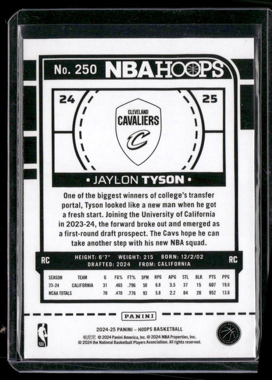2024-25 Hoops #250 Jaylon Tyson