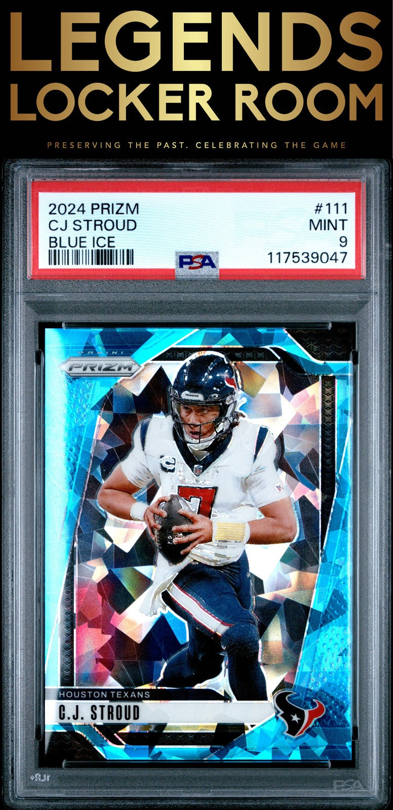 2024 Panini Prizm #111 Cj Stroud Blue Ice /99 PSA 9