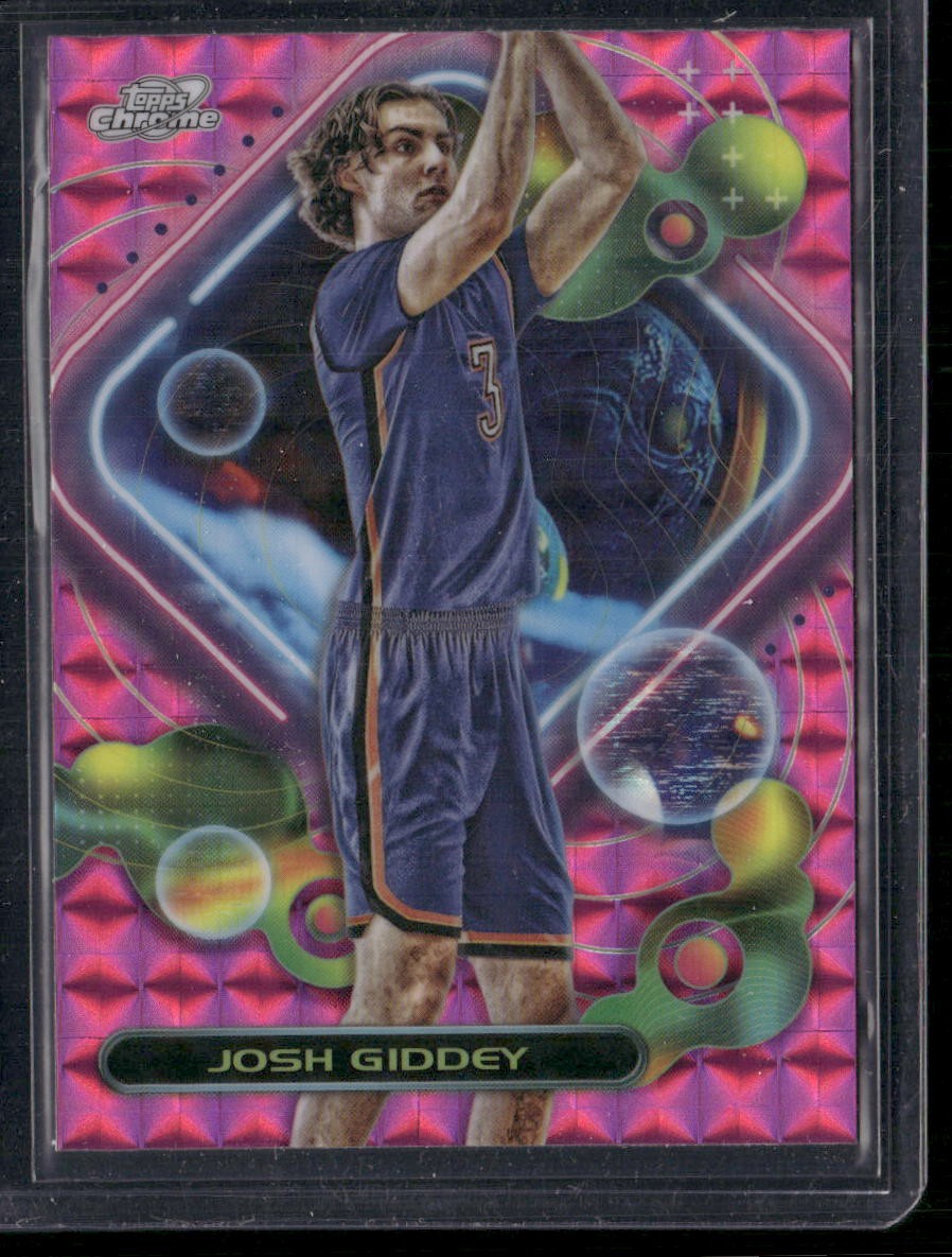 2023-24 Topps Chrome Cosmic #89 Josh Giddey Pink Galaxy Refractors