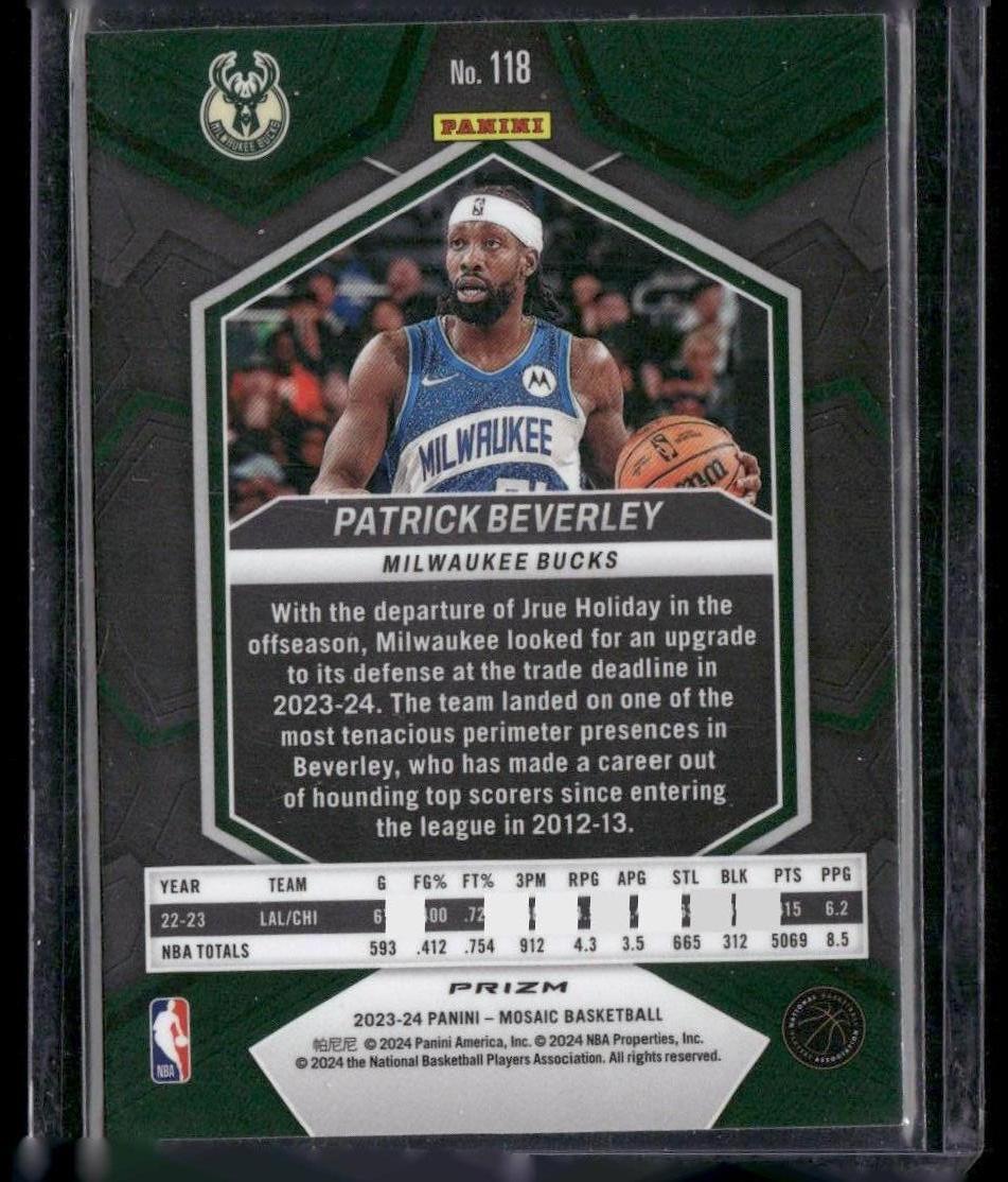 2023-24 Panini Mosaic #118 Patrick Beverley Silver