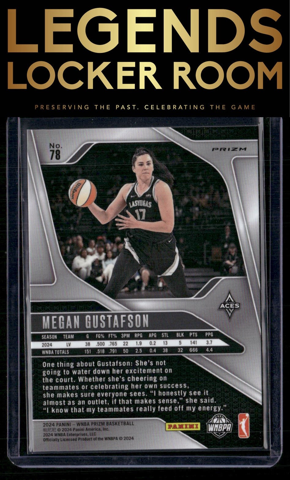 2024 Panini Prizm WNBA #78 Megan Gustafson Silver Prizms