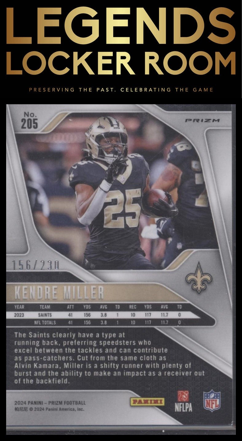 2024 Panini Prizm #205 Kendre Miller Blue Wave #/230