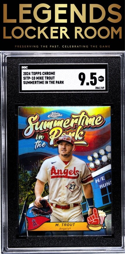 2024 Topps Chrome #SITP-10 Mike Trout Summertime in the Park SGC 9.5