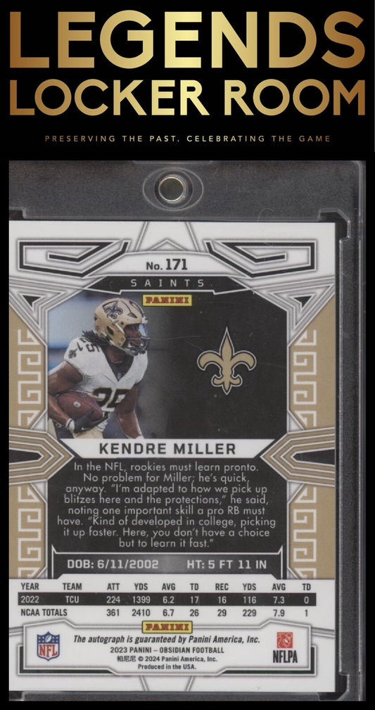 2023 Panini Obsidian #171 Kendre Miller Signatures