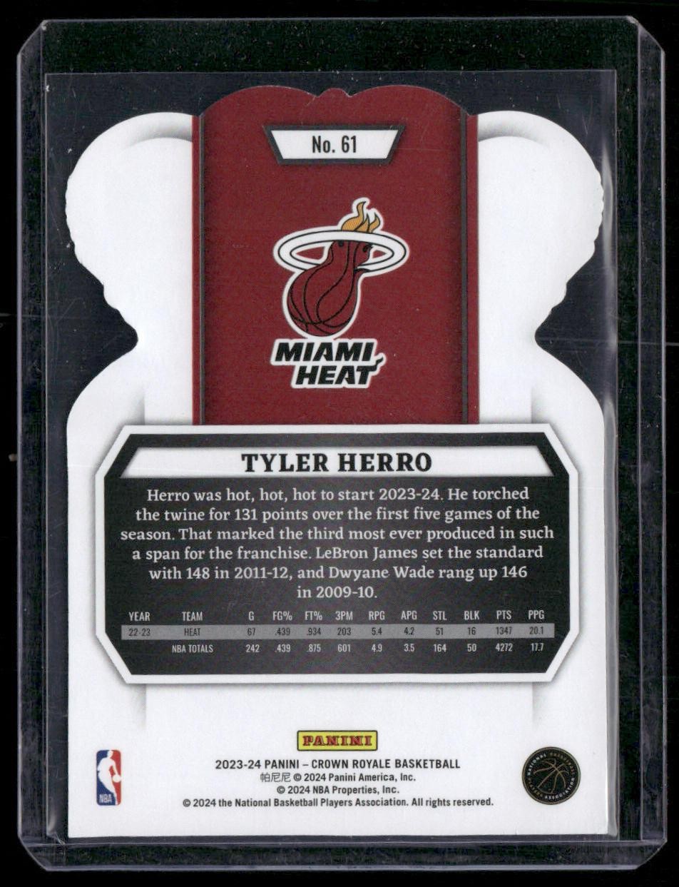 2023-24 Panini Crown Royale #61 Tyler Herro Crystal