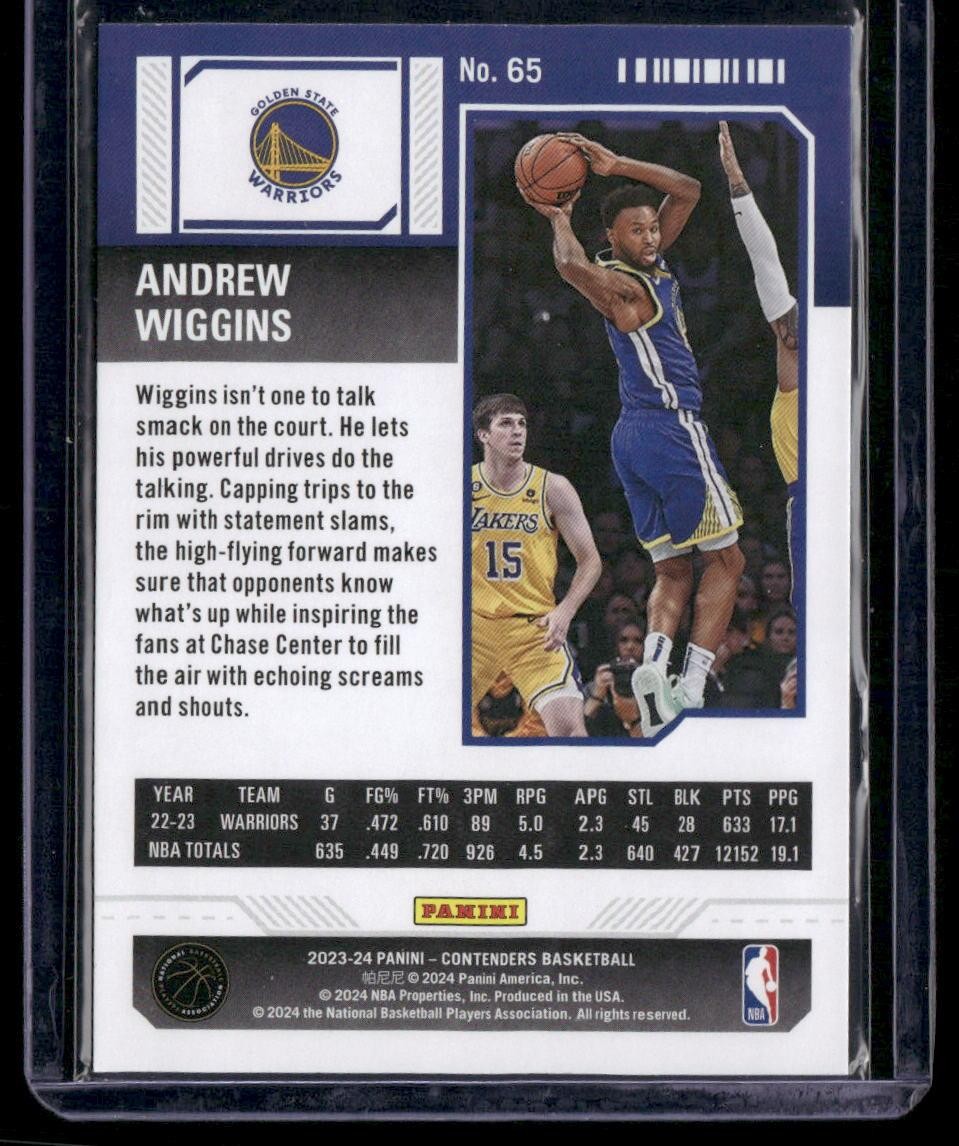 2023-24 Panini Contenders #65 Andrew Wiggins