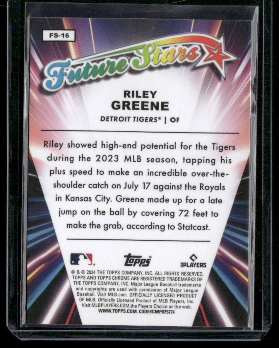 2024 Topps Chrome #FS-16 Riley Greene Future Stars