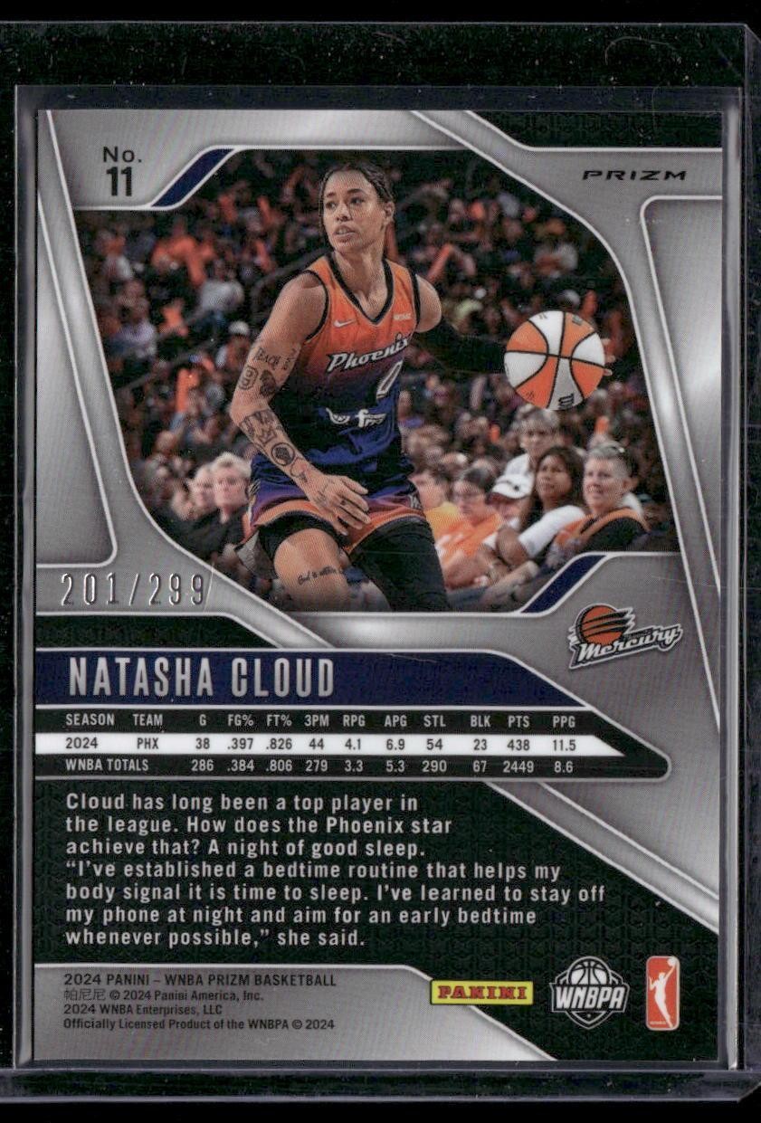 2024 Panini Prizm WNBA #11 Natasha Cloud Red Prizms #/299