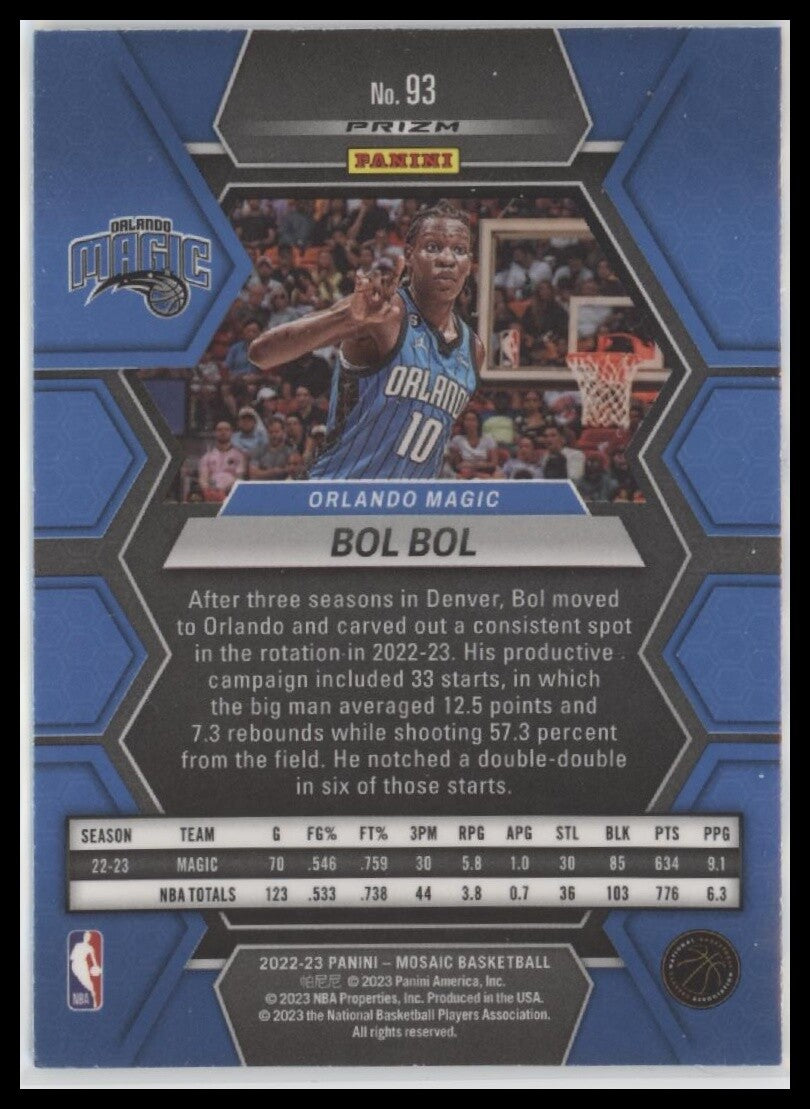 2022-23 Panini Mosaic #93 Bol Bol Green