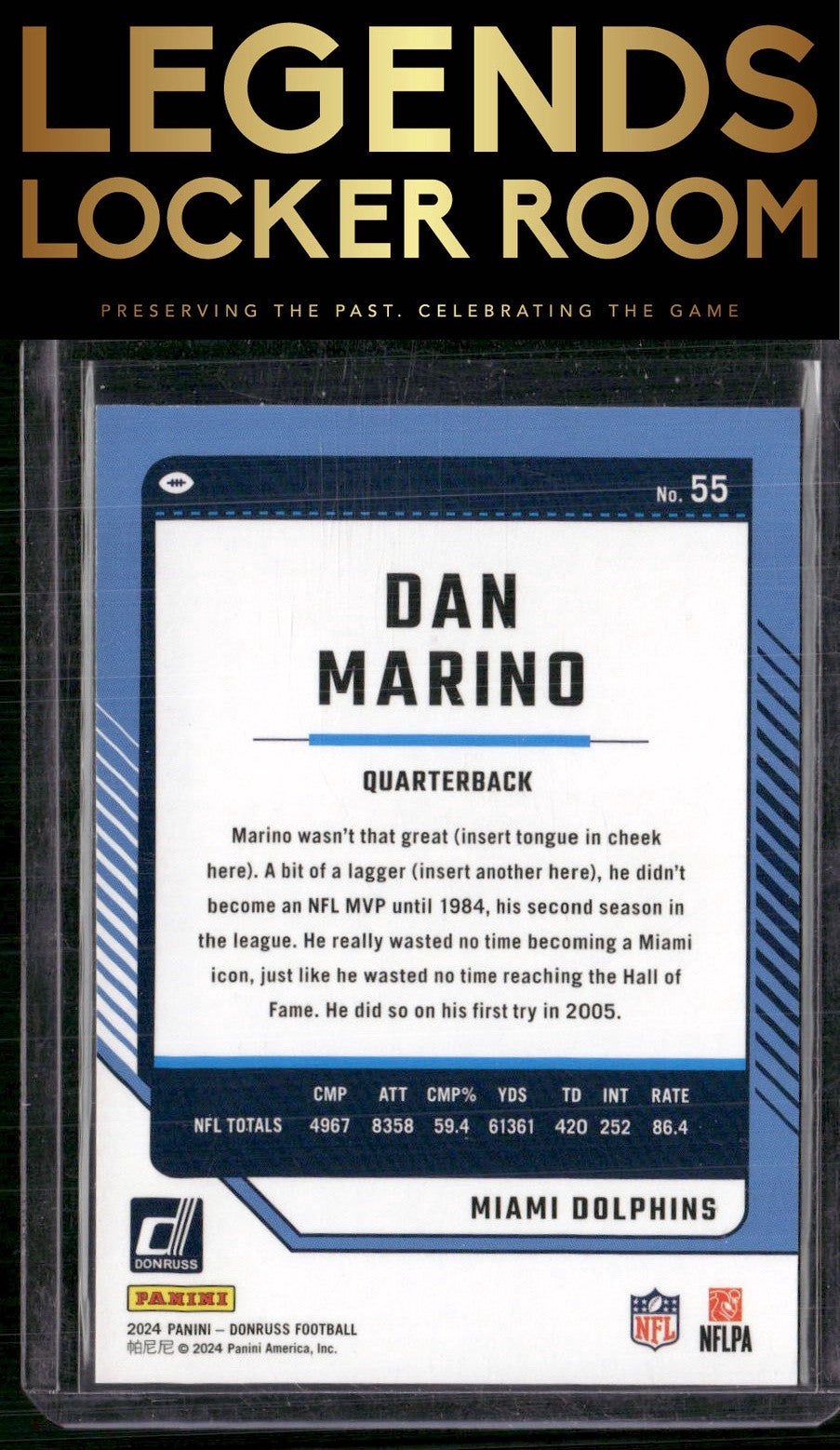 2024 Donruss #55 Dan Marino Press Proof Silver #/100
