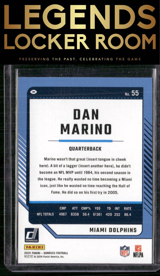 2024 Donruss #55 Dan Marino Press Proof Silver #/100