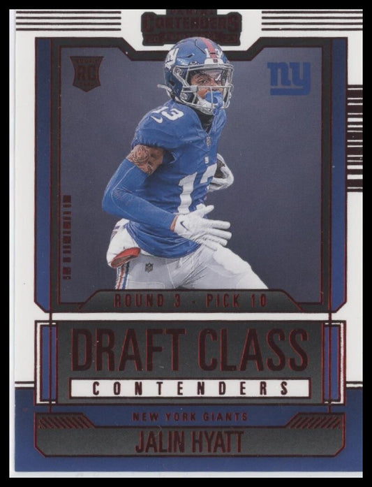 2023 Panini Contenders #12 Jalin Hyatt Draft Class Contenders Red