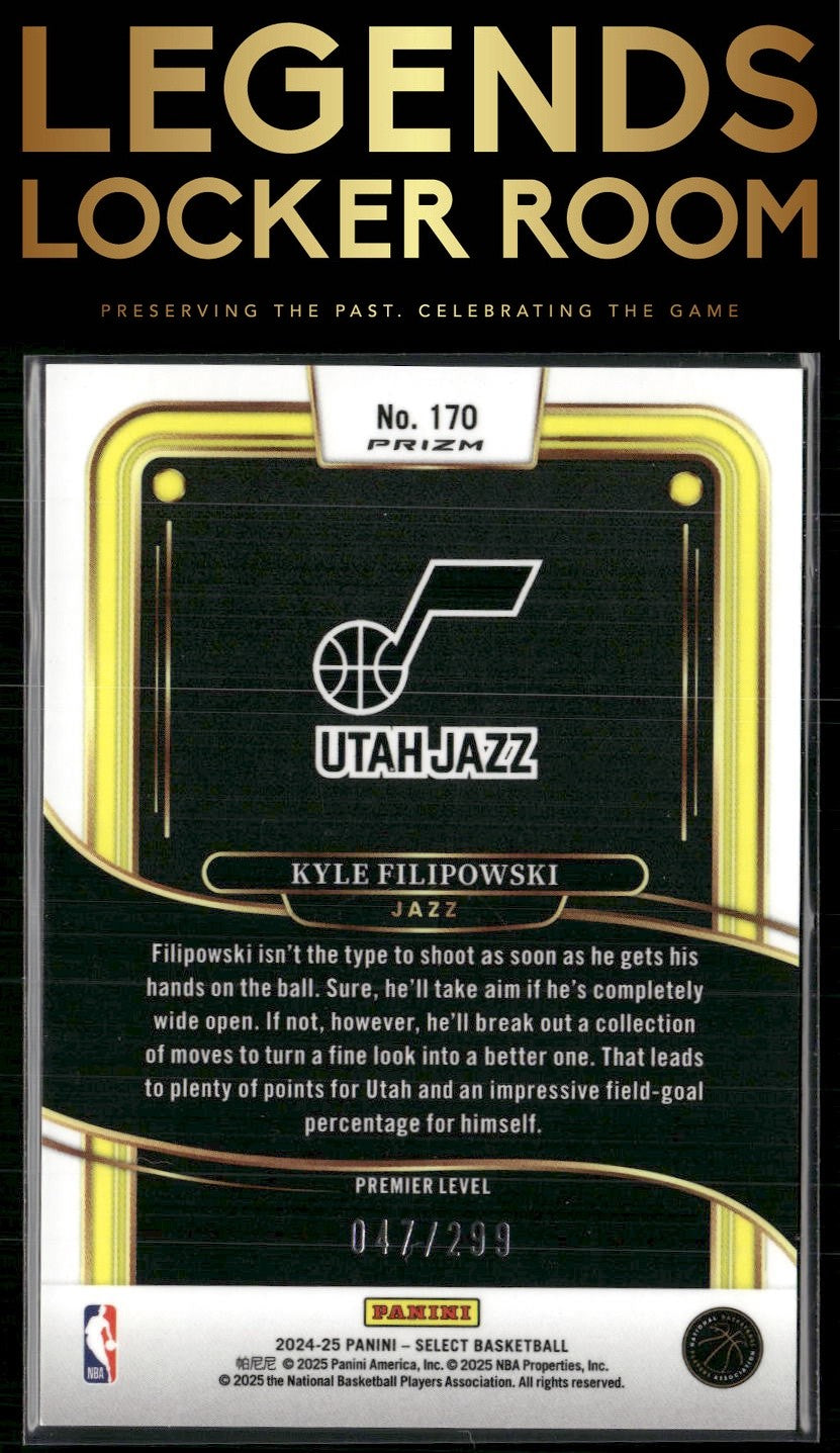 2024-25 Panini Select #170 Kyle Filipowski Light Blue Prizm #/299
