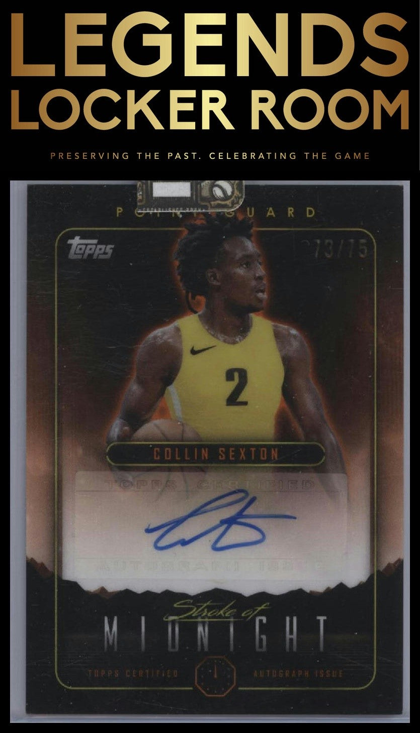 2023-24 Topps Midnight Collin Sexton Stroke of Midnight Auto Dusk /75