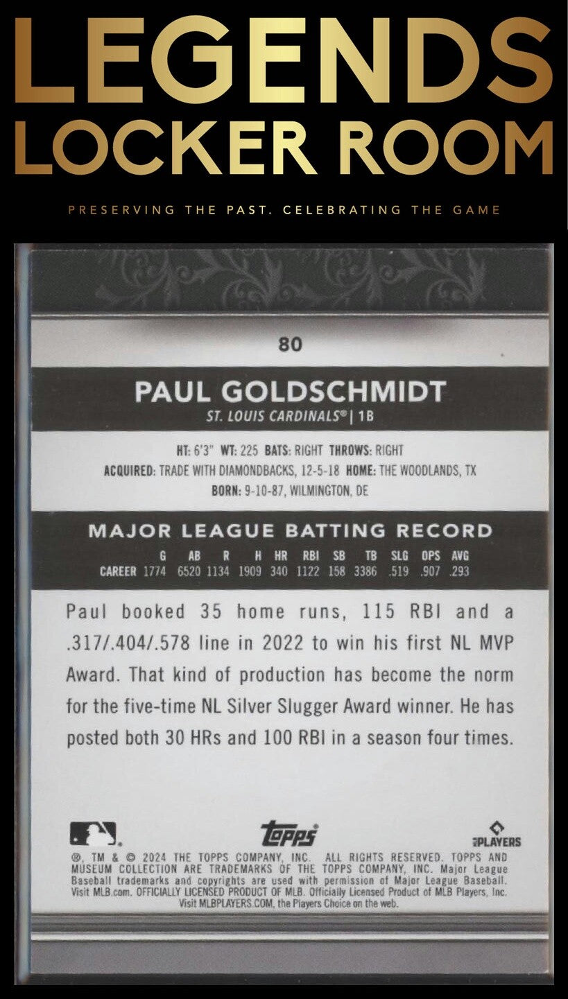 2024 Topps Museum Collection #80 Paul Goldschmidt Copper