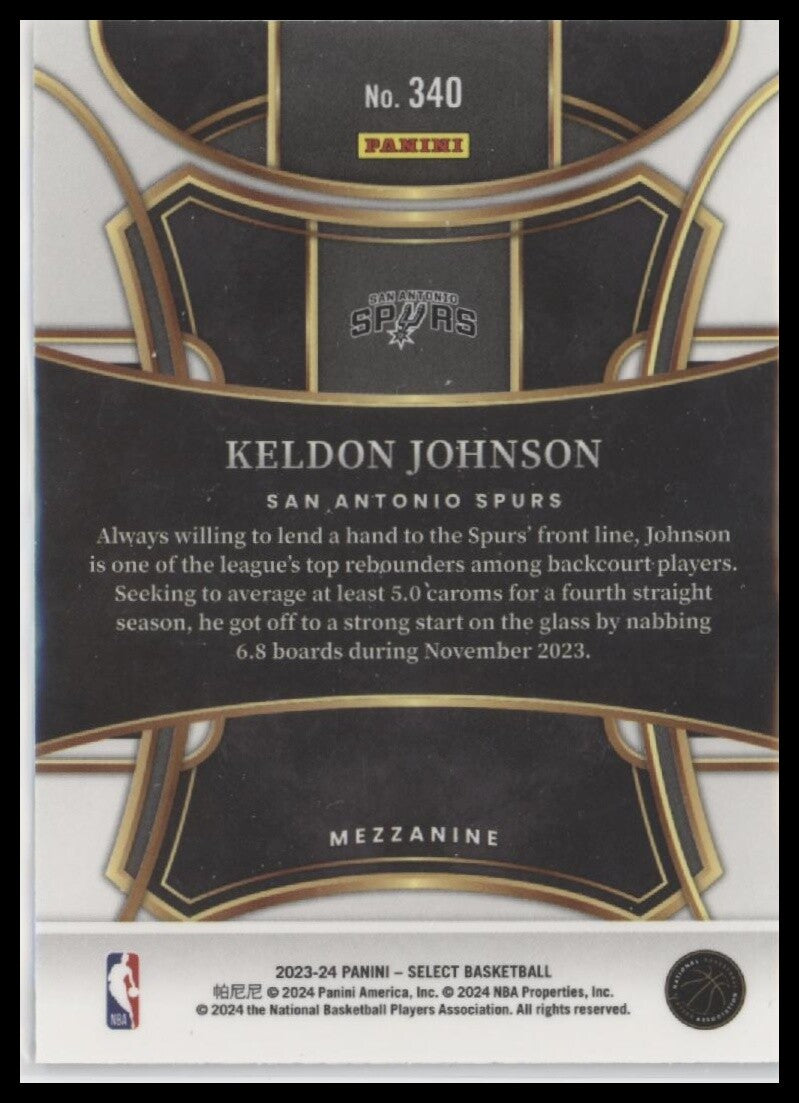 2023-24 Panini Select #340 Keldon Johnson