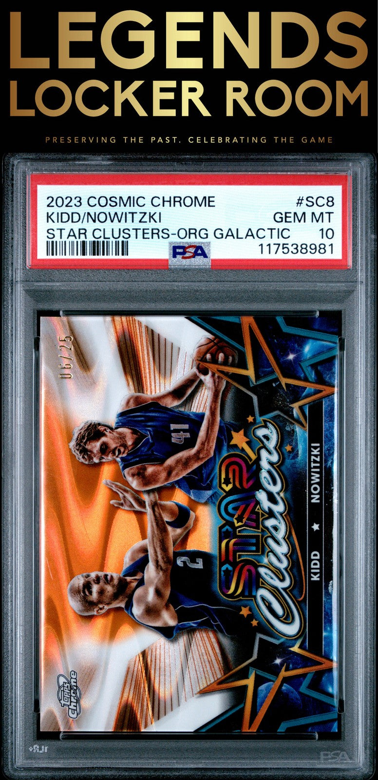 2023 Topps Cosmic Chrome Star Clusters Kidd/Nowitzki /25 PSA 10