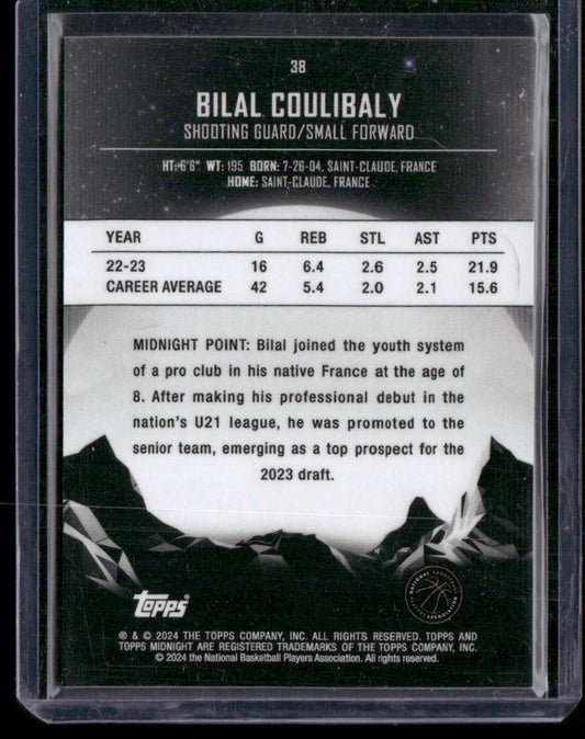2023-24 Topps Midnight #38 Bilal Coulibaly /149